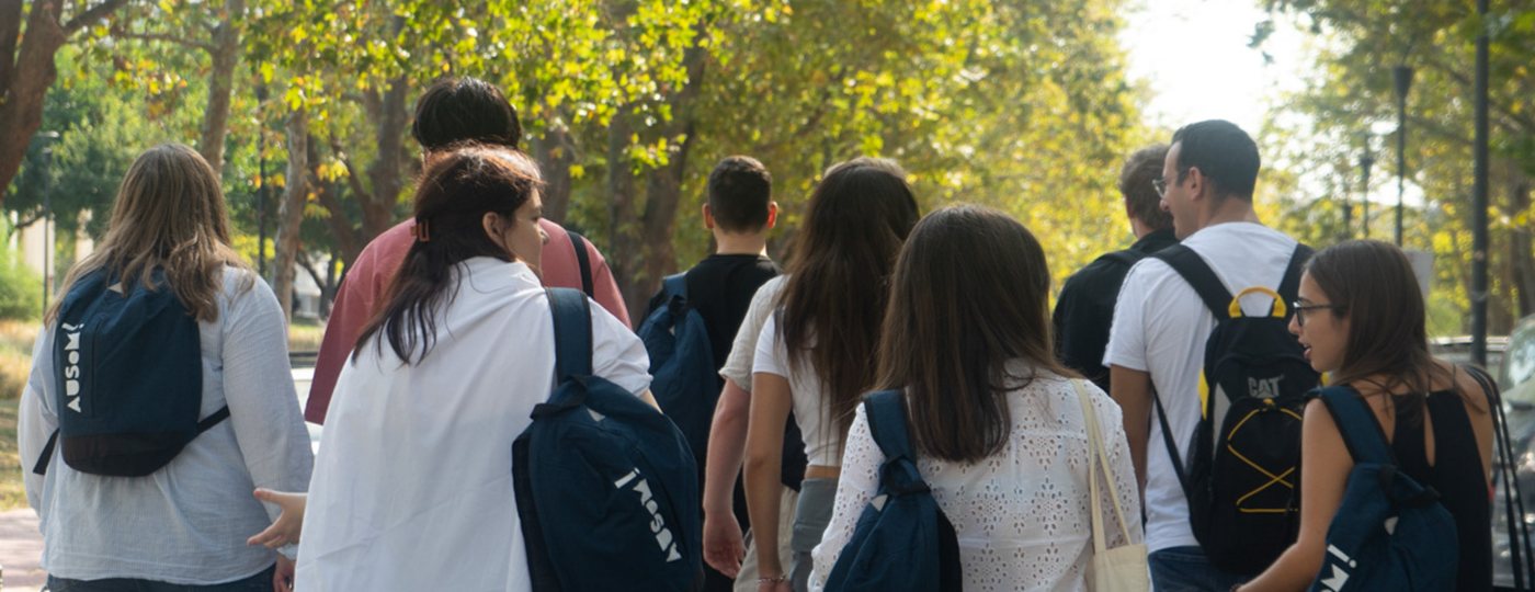 New students on the Freshers' Week campus tour